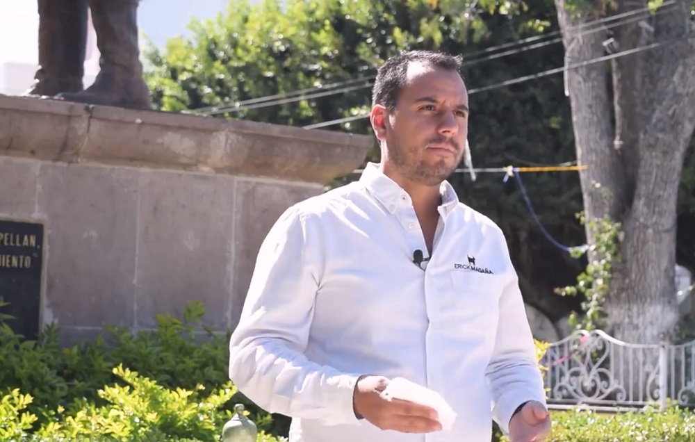 Erick Magaña, aspirante de Morena a la Presidencia Municipal de Indaparapeo. 